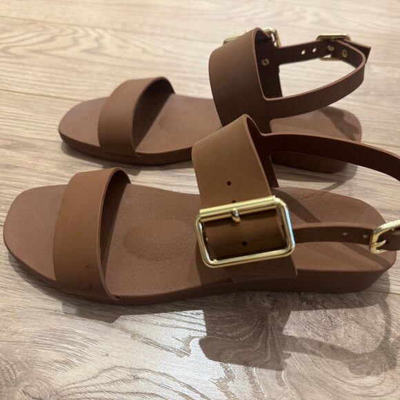 Bared Sanderlings Nutshell Rubber Comfortable Sandals 38 - Picture 2 of 4